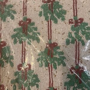 Beaded Table Runner Holidays Christmas New Tahari 13x36
